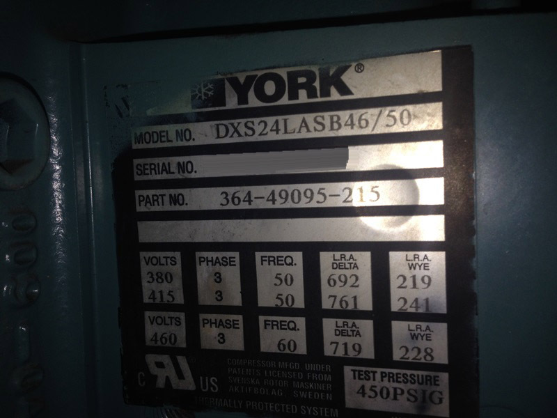 圖為 已使用的 YORK YCWS0120SC 待售