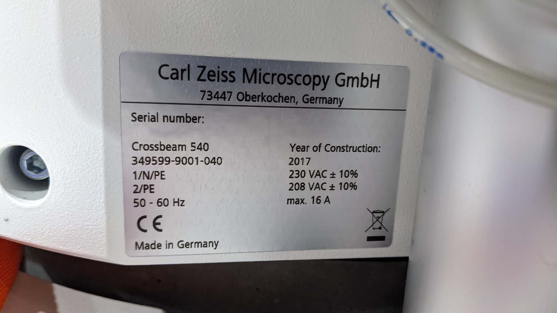 Photo Used ZEISS Crossbeam 540 For Sale