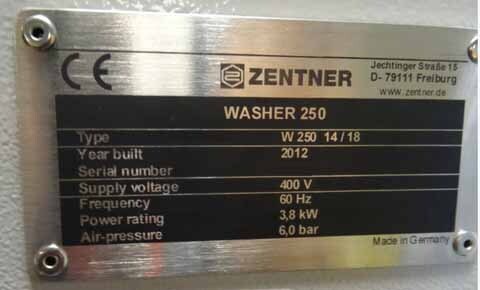 图为 已使用的 ZENTNER Washer 250 待售
