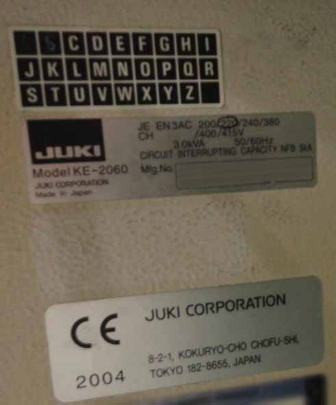 사진 사용됨 ZEVATECH / JUKI KE 2060L 판매용