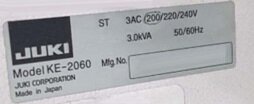 사진 사용됨 ZEVATECH / JUKI KE 2060M 판매용