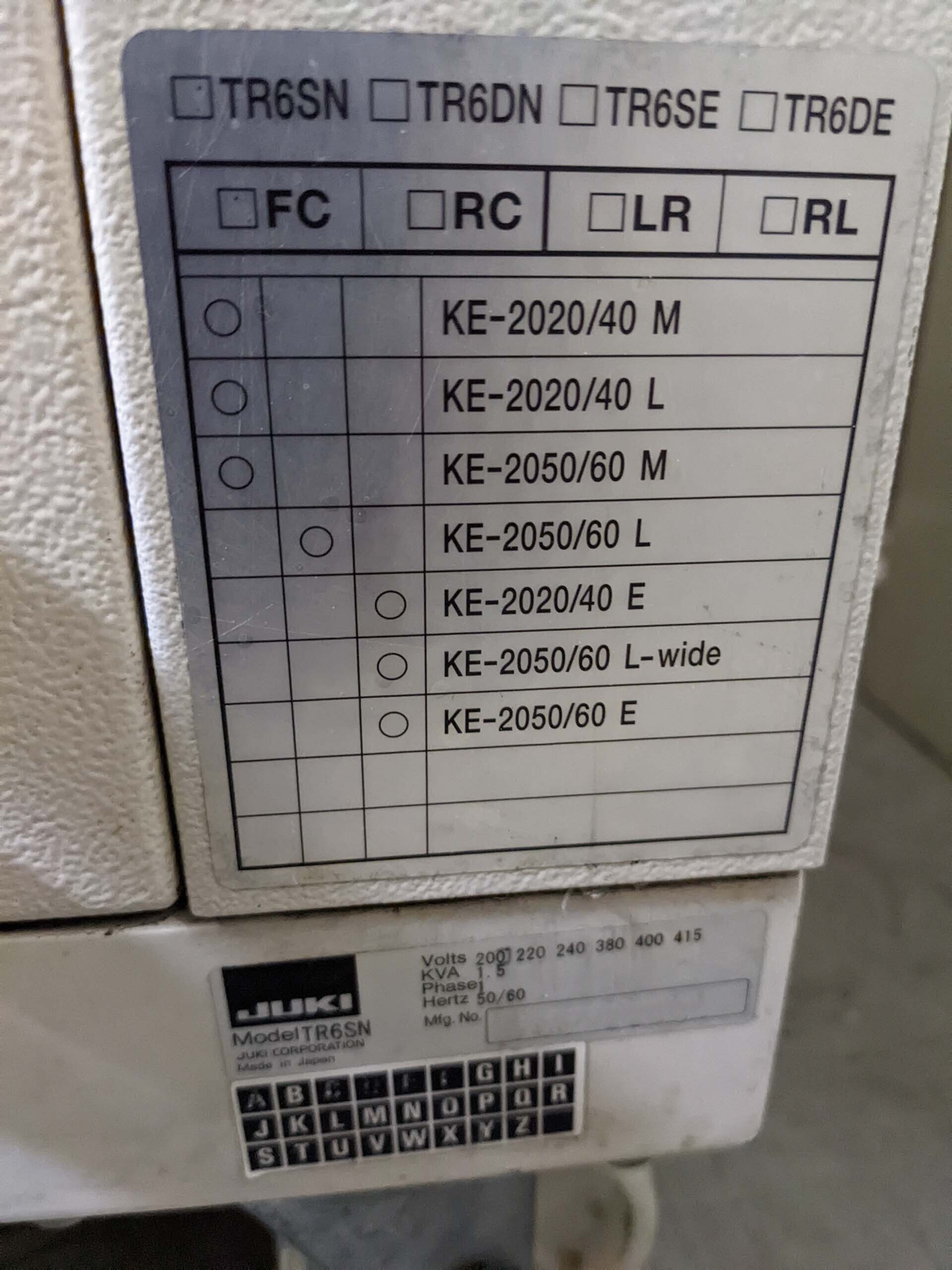 圖為 已使用的 ZEVATECH / JUKI TR-6SN 待售